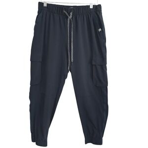 T by Talbots Cargo Jogger Pants Womens Navy Blue Drawstring Utility Gorpcore MP